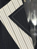 Women's Navy Pinstripe Blazer with a Notched Lapel and Long Sleeves