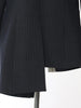 Women's Navy Pinstripe Blazer with a Notched Lapel and Long Sleeves
