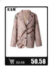 Women's Navy Pinstripe Blazer with a Notched Lapel and Long Sleeves
