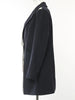 Women's Navy Pinstripe Blazer with a Notched Lapel and Long Sleeves
