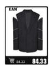 Women's Navy Pinstripe Blazer with a Notched Lapel and Long Sleeves