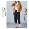 Women's Relaxed-Fit Blazer Jacket in Yellow Brick Red Apricot Blue or Black
