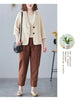 Women's Relaxed-Fit Blazer Jacket in Yellow Brick Red Apricot Blue or Black