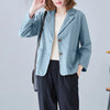 Women's Relaxed-Fit Blazer Jacket in Yellow Brick Red Apricot Blue or Black