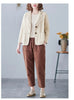 Women's Relaxed-Fit Blazer Jacket in Yellow Brick Red Apricot Blue or Black