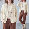 Women's Relaxed-Fit Blazer Jacket in Yellow Brick Red Apricot Blue or Black