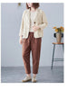 Women's Relaxed-Fit Blazer Jacket in Yellow Brick Red Apricot Blue or Black