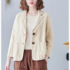 Women's Relaxed-Fit Blazer Jacket in Yellow Brick Red Apricot Blue or Black