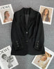 Women's Long-Sleeve Blazer with Single-Button Closure
