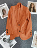 Women's Long-Sleeve Blazer with Single-Button Closure