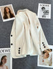 Women's Long-Sleeve Blazer with Single-Button Closure