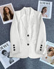 Women's Long-Sleeve Blazer with Single-Button Closure