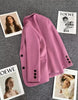 Women's Long-Sleeve Blazer with Single-Button Closure