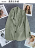 Women's Long-Sleeve Blazer with Single-Button Closure
