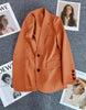 Women's Long-Sleeve Blazer with Single-Button Closure