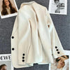 Women's Long-Sleeve Blazer with Single-Button Closure