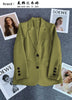 Women's Long-Sleeve Blazer with Single-Button Closure