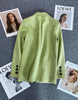 Women's Long-Sleeve Blazer with Single-Button Closure