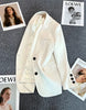 Women's Long-Sleeve Blazer with Single-Button Closure