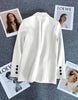 Women's Long-Sleeve Blazer with Single-Button Closure