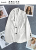 Women's Long-Sleeve Blazer with Single-Button Closure