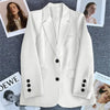 Women's Long-Sleeve Blazer with Single-Button Closure