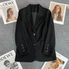 Women's Long-Sleeve Blazer with Single-Button Closure