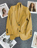 Women's Long-Sleeve Blazer with Single-Button Closure