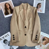 Women's Long-Sleeve Blazer with Single-Button Closure