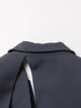 Women's Backless Blazer with Notched Lapels and a Slim Fit in Apricot Black or Gray