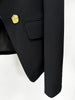Women's HIGH STREET Newest Designer 's Slim Fitting Rose Metal Buttons Color Block Blazer