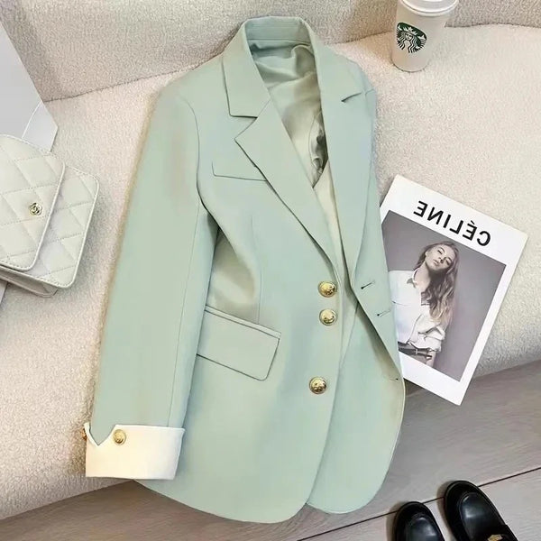 Women's 's Blazer Spring Autumn Korean Version Leisure Suit Design Sense Korean Version