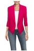 Women's Slim-Fit Blazer with Notched Lapels and Pockets in Eight Colors