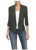 Women's Slim-Fit Blazer with Notched Lapels and Pockets in Eight Colors