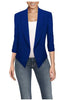 Women's Slim-Fit Blazer with Notched Lapels and Pockets in Eight Colors