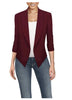 Women's Slim-Fit Blazer with Notched Lapels and Pockets in Eight Colors