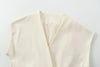 Women's Sleeveless Blazer Vest with a Waist Sash in Black or Beige
