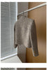 Women's Cropped Tweed Blazer with a Single-Breasted Front