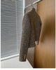 Women's Cropped Tweed Blazer with a Single-Breasted Front