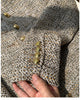 Women's Cropped Tweed Blazer with a Single-Breasted Front