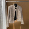 Women's Cropped Tweed Blazer with a Single-Breasted Front