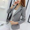 Women's Slim-Fit Blazer with Notched Lapels and Pockets in Four Colors