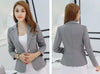 Women's Slim-Fit Blazer with Notched Lapels and Pockets in Four Colors
