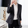 Women's Slim-Fit Blazer with Notched Lapels and Pockets in Four Colors