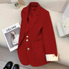Women's Blazer Korean Spring Autumn Solid Color Suit Leisure Temperament Senior Sense of Suit Streetwear