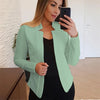 Women's Slim-Fit Blazer with Long Sleeves in Six Colors