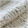Women's Off-White Tweed Blazer with Contrasting Trim and a Round Neck