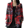 Women's Cotton Printed Long-Sleeve Blazer