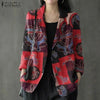 Women's Cotton Printed Long-Sleeve Blazer