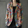 Women's Cotton Printed Long-Sleeve Blazer